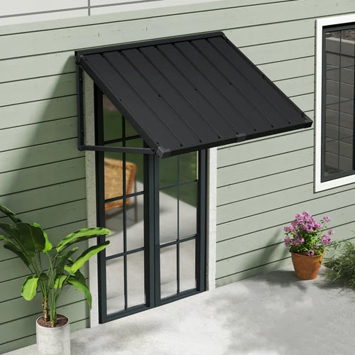 Powder-coated Metal Frame Standing Seam Fixed Window Awning All